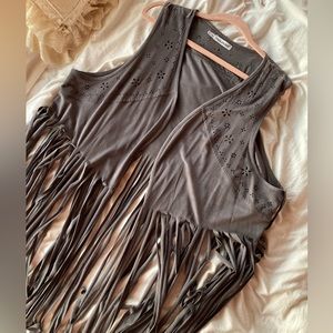 Maurices Western Boho Fringe Vest